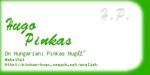 hugo pinkas business card